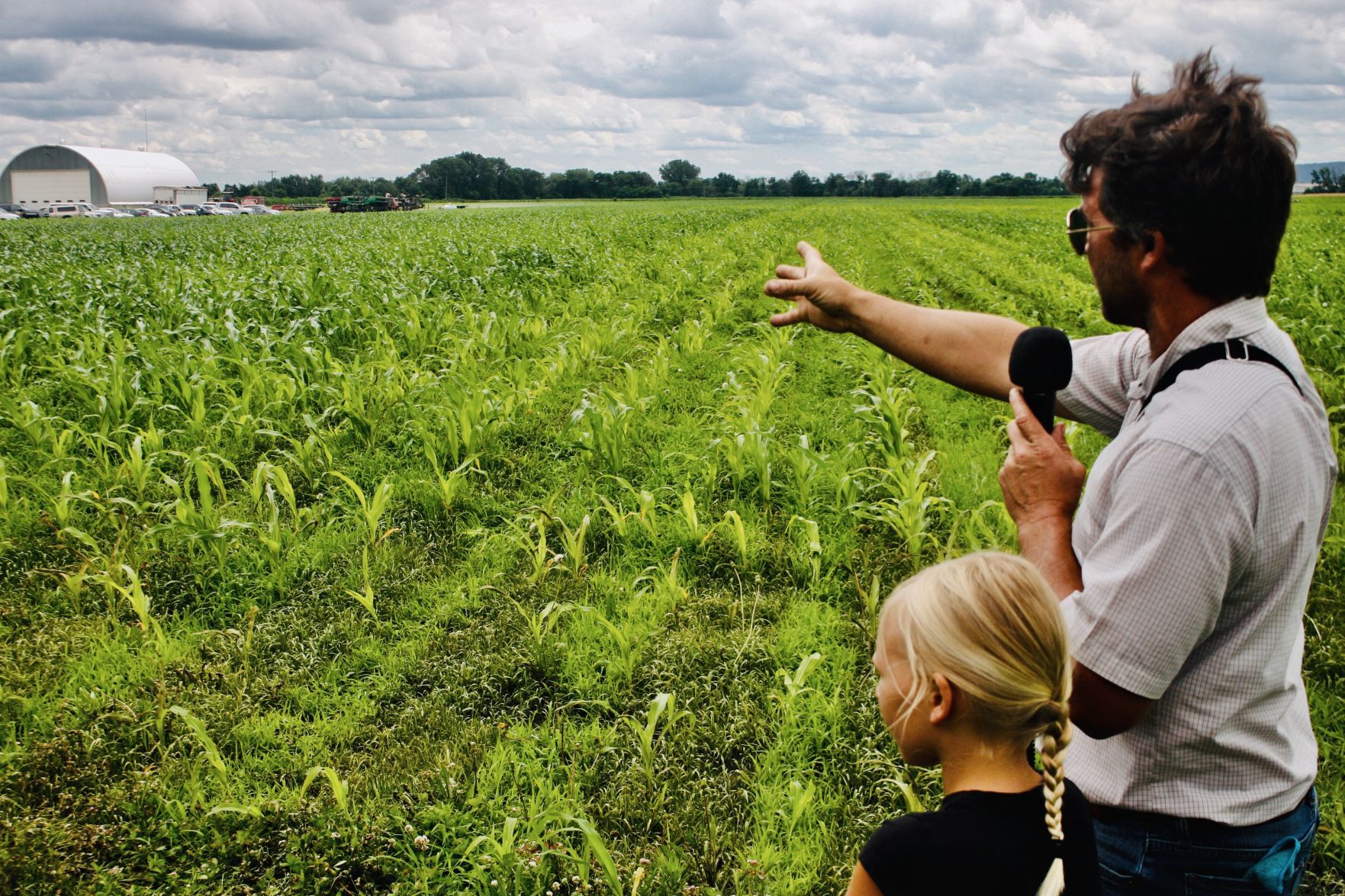 Patrick McHugh shows corn